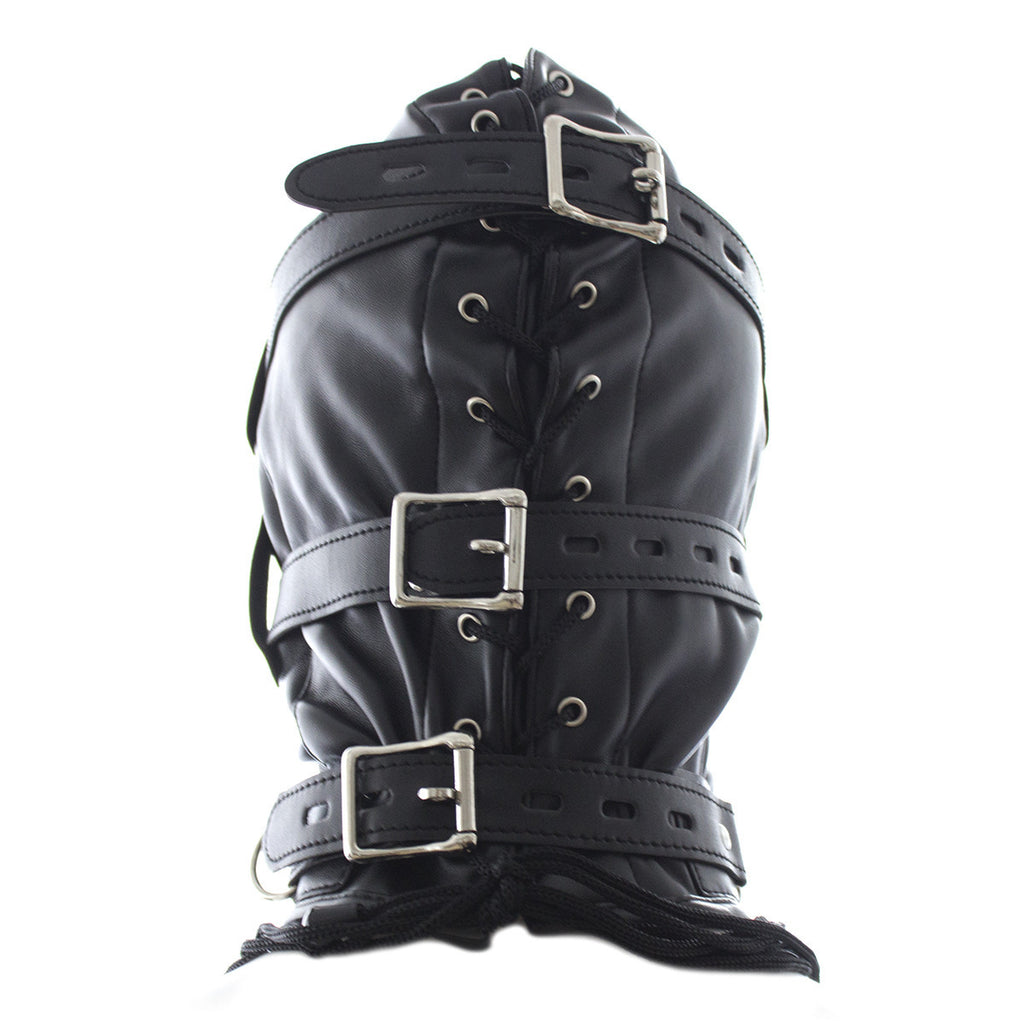 Wholesale BDSM Black Mask with Phallic Gag Back View