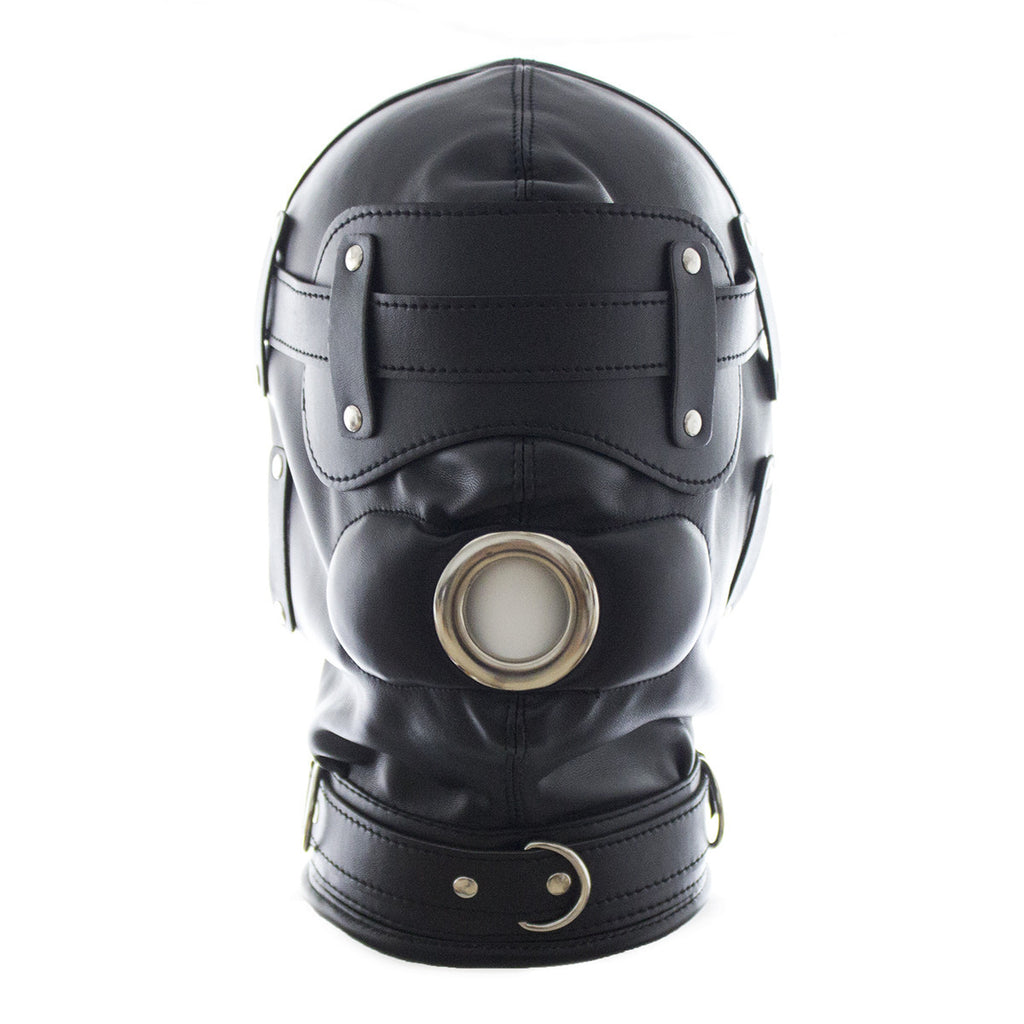 Wholesale BDSM Black Mask with Phallic Gag Front HOle