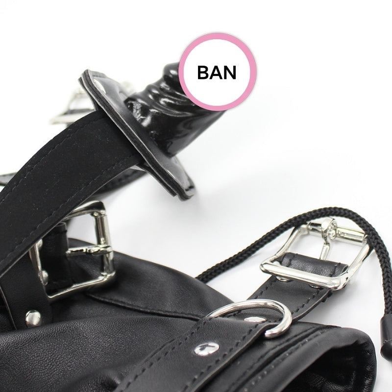 Wholesale BDSM Black Mask with Phallic Gag Phallic Show